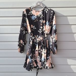 Floral silky dress